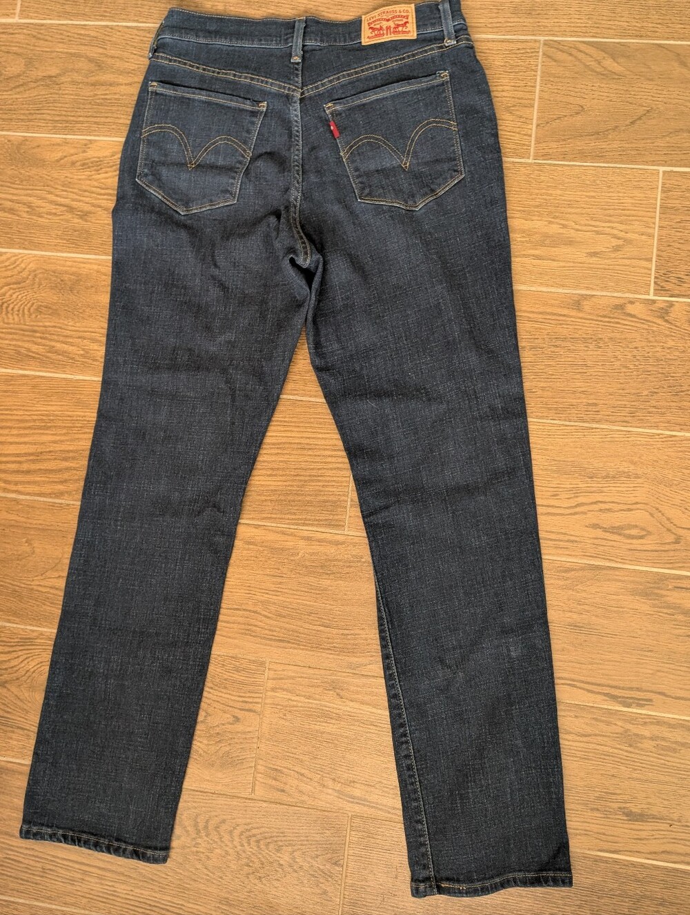 Levi's Womens Dark Blue Classic Straight Leg Jeans Size 8 - Picture 2 of 8